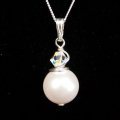 Necklaces (Princess Roza 925 silver Swarovski pearl necklace) Click for more)