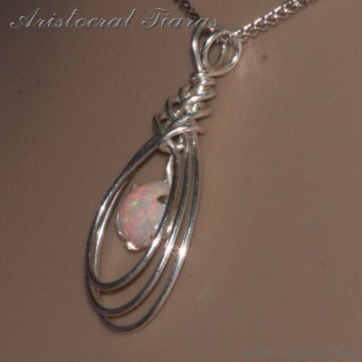 Celtic design opal 925 silver necklace picture 10