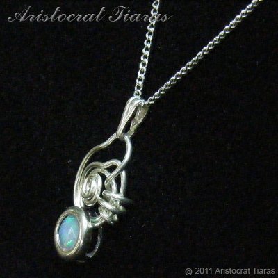 Contemporary design opal handmade 925 necklace picture 4