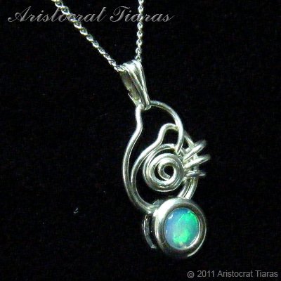 Contemporary design opal handmade 925 necklace picture 5