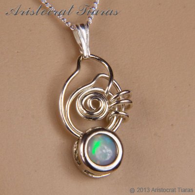Contemporary design opal handmade 925 necklace picture 10