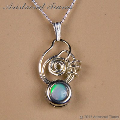 Contemporary design opal handmade 925 necklace picture 7