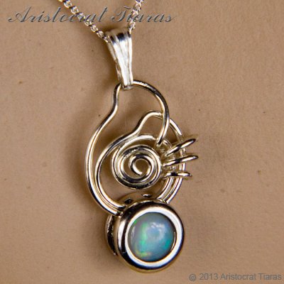 Contemporary design opal handmade 925 necklace picture 9