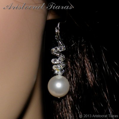 Countess Estelle Swarvoski pearls bridal earrings picture 2