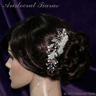Lady Amelia jade lily Swarovski hair comb picture 3
