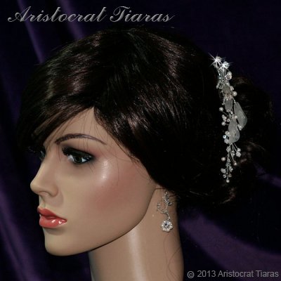 Lady Amelia jade lily Swarovski hair comb picture 5