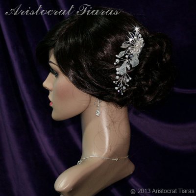 Lady Amelia jade lily Swarovski hair comb picture 6