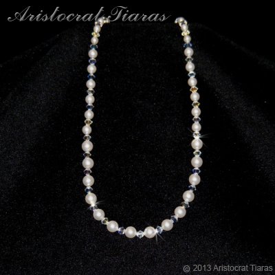 Lady Aurelia handmade Swarovski pearls necklace picture 1