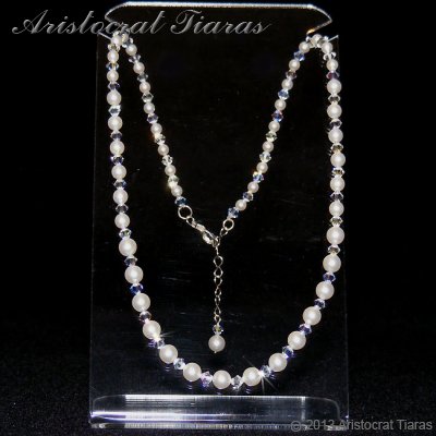 Lady Aurelia handmade Swarovski pearls necklace picture 2
