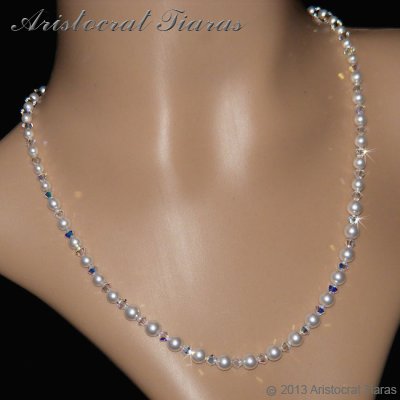 Lady Aurelia handmade Swarovski pearls necklace picture 4