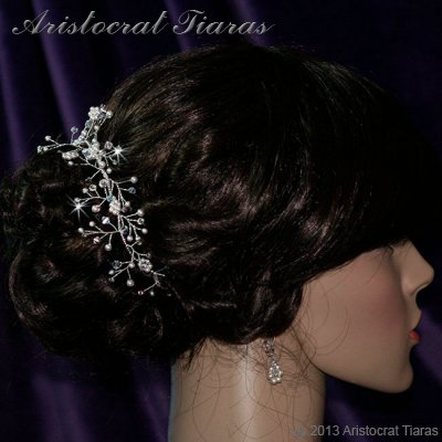 Lady Bella handmade Swarovski pearl flower hair vine picture 5