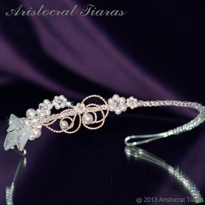 Lady Callia handmade lily Swarovski bridal headband picture 2
