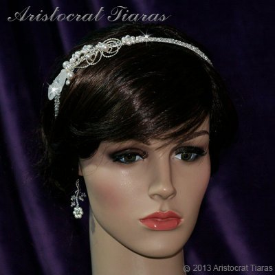 Lady Callia handmade lily Swarovski bridal headband picture 3