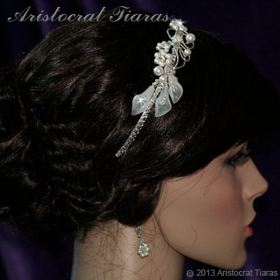 Lady Callia handmade lily Swarovski bridal headband picture 6