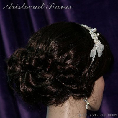 Lady Callia handmade lily Swarovski bridal headband picture 7