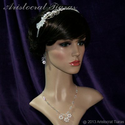 Lady Callia handmade lily Swarovski bridal headband picture 8