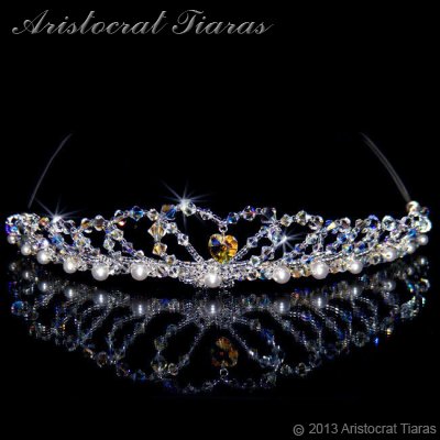Lady Caroline heart handmade Swarovsk bridal tiara picture 1