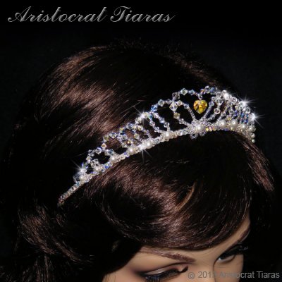 Lady Caroline heart handmade Swarovsk bridal tiara picture 10
