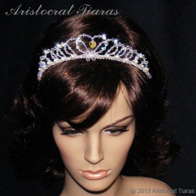 Lady Caroline heart handmade Swarovsk bridal tiara picture 8