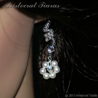 Lady Cassandra flowers handmade bridal earrings picture 2