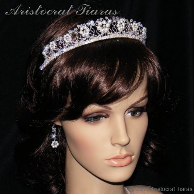 Lady Cassandra flowers handmade bridal earrings picture 4