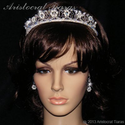 Lady Cassandra flowers handmade bridal earrings picture 5