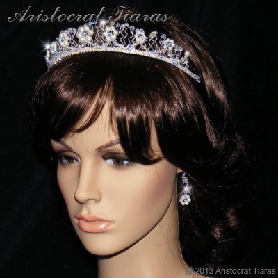 Lady Cassandra flowers handmade bridal earrings picture 6