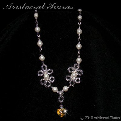 Duchess Elizabeth heart handmade Swarovski necklace picture 1