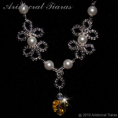 Duchess Elizabeth heart handmade Swarovski necklace picture 2