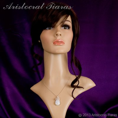 Lady Grace 925 flowers pearls moonstone necklace picture 12