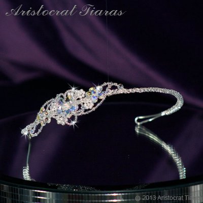 Lady Helena handmade Swarovski crystal flower bridal headband picture 10