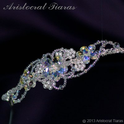 Lady Helena handmade Swarovski crystal flower bridal headband picture 4