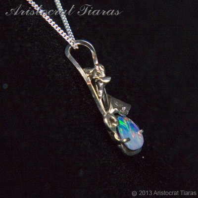 Lady Kalani 925 silver Opal doublet necklace picture 4