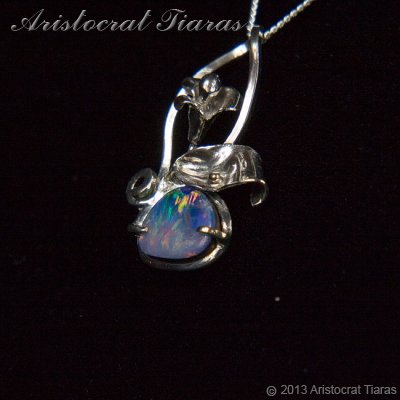 Lady Kalani 925 silver Opal doublet necklace picture 6