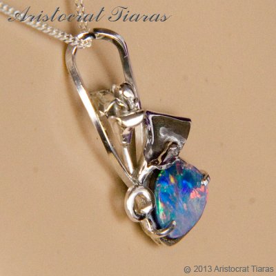 Lady Kalani 925 silver Opal doublet necklace picture 8