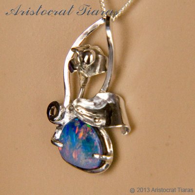 Lady Kalani 925 silver Opal doublet necklace picture 9