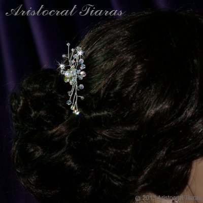 Lady Lyra Swarovski flower hair pin picture 3