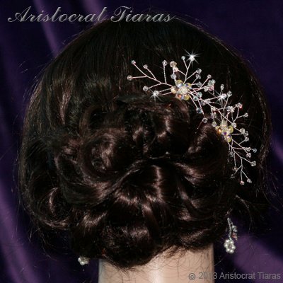 Lady Lyra Swarovski flower hair pin picture 4
