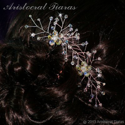 Lady Lyra Swarovski flower hair pin picture 5