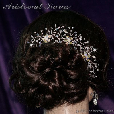 Lady Lyra Swarovski flower hair pin picture 6