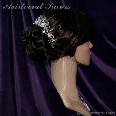 Lady Lyra Swarovski flower hair pin picture 8