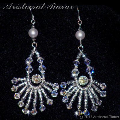 Lady Myra phoenix handmade Swarovski earrings - click for supersize image