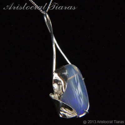 Lady Pamela 925 silver Opal necklace picture 2
