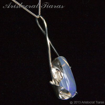 Lady Pamela 925 silver Opal necklace picture 3