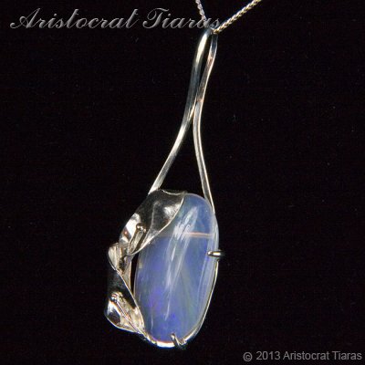 Lady Pamela 925 silver Opal necklace picture 5