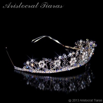 Princess Aurora flowers handmade wedding tiara picture 3