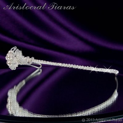 Princess Laura floral Swarovski bridal headband picture 4