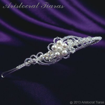 Princess Laura floral Swarovski bridal headband picture 5
