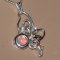 Floral design opal Swarovski handmade 925 necklace thumbnail 11 - click for larger image