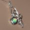 Floral design opal Swarovski handmade 925 necklace thumbnail 12 - click for larger image